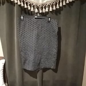 Premise Charcoal Polka Dot Pencil Skirt